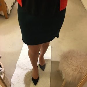 Jcrew hunter GREEN wool skirt